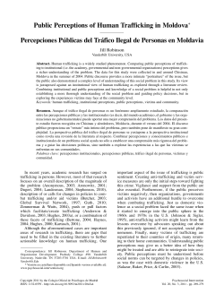 Public Perceptions of Human Trafficking in Moldova