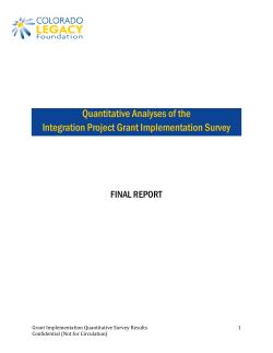 Quantitative Analyses of the Integration Project Grant