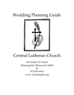 Wedding Planning Guide Central Lutheran Church