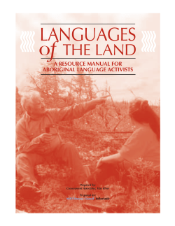 Languages of the Land: A Resource Manual for Aboriginal