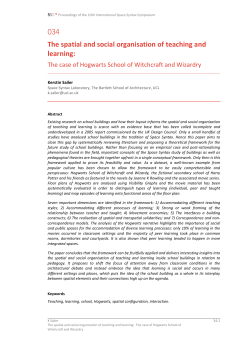The spatial and social organisation of teaching and