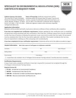 specialist in environmental regulations (ser) certificate request form