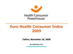Euro Health Consumer Index 2009