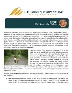 2013: The Road Not Taken