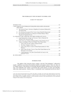 The Federalist View of Right-to-Work Laws