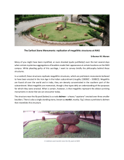 The Earliest Stone Monuments: replication of megalithic structures at