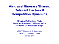 Session 3A: Air-travel Itinerary Shares