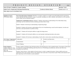 Energy Solutions Project-Based Learning Outline