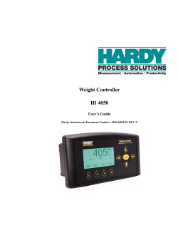 HI 4050 Manual - Hardy Process Solutions