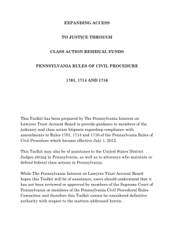 Class Action Residuals Toolkit