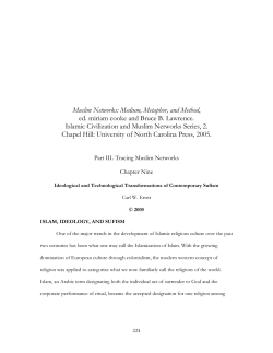 Muslim Networks: Medium, Metaphor, and Method - UNC