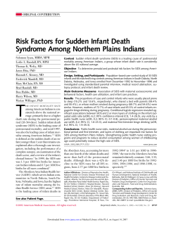 Risk Factors for Sudden Infant Death Syndrome Among Northern