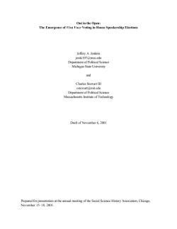 Out in the Open: The Emergence of Viva Voce Voting in House