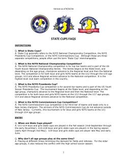 STATE CUPS FAQS - New Jersey Youth Soccer