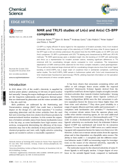 NMR and TRLFS studies of Ln(iii) and An(iii) C5