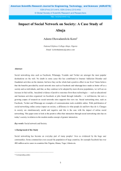 Impact of Social Network on Society: A Case Study of