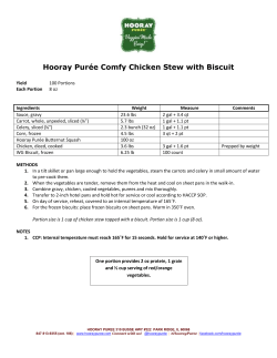 Hooray Pur&eacute;e Comfy Chicken Stew with Biscuit