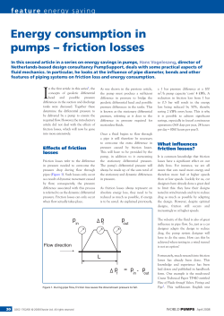 Energy consumption in pumps