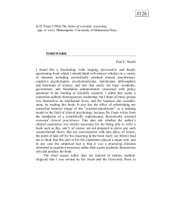 In D. Faust (1984) The limits of scientific reasoning