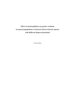 Effect of metal pollution on genetic variation in natural populations of