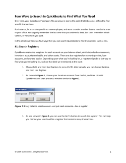 Seven Ways to Search QuickBooks