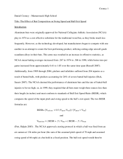The Effect of Bat Composition on Swing Speed and Ball Exit Speed