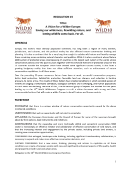 A Vision for a Wilder Europe