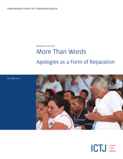 More Than Words: Apologies as a Form of Reparation
