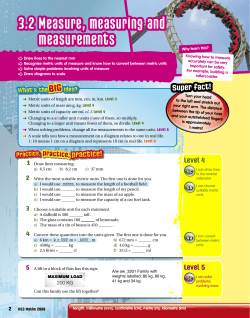 3.2 Measure, measuring and measurements