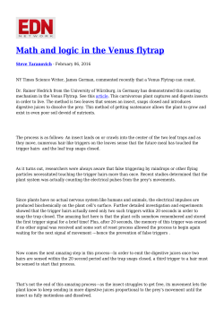 Math and logic in the Venus flytrap