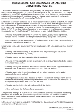 dress code for joint base mcguire-dix-lakehurst (jb mdl