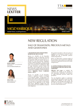 New regulation - Sale of diamonds, precious metals and gemstones