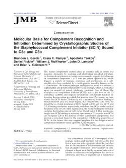 Molecular Basis for Complement Recognition and