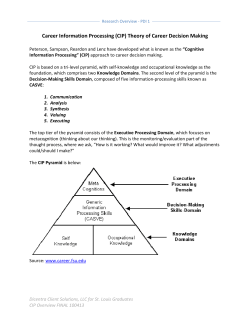 Career Information Processing (CIP) Theory of Career Decision
