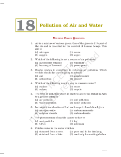 Unit 18(Pollution of Air and Water)