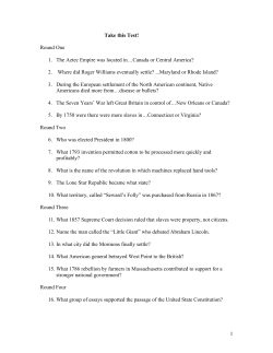 1 Take this Test! Round One 1. The Aztec Empire was located in