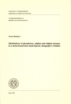 Distributions of phosphorus, sulphur and sulphur isotopes in a strata