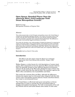 Open Spaces, Bounded Places - University of Colorado Boulder