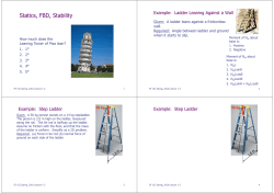 Statics, FBD, Stability