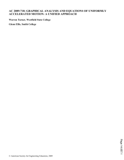Graphical Analysis And Equations Of Uniformly Accelerated Motion