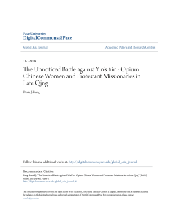 The Unnoticed Battle against Yin`s Yin : Opium Chinese Women and