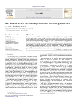 On a nonlinear Kalman filter with simplified divided difference