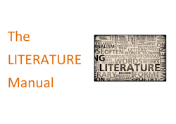 The Literature Manual
