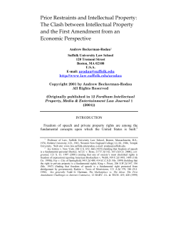 Prior Restraints and Intellectual Property
