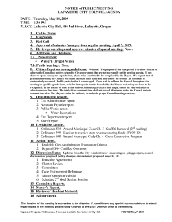 Council Packet May 14 2009