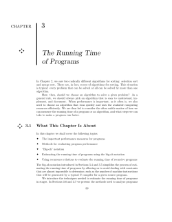3 The Running Time of Programs