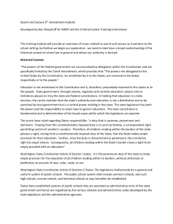 Search and Seizure - 4th Amendment Module 2007