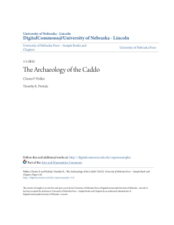 The Archaeology of the Caddo - DigitalCommons@University of
