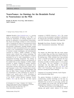 NeuroNames - BrainInfo - University of Washington