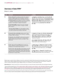 Overview of State RPM - American Bar Association